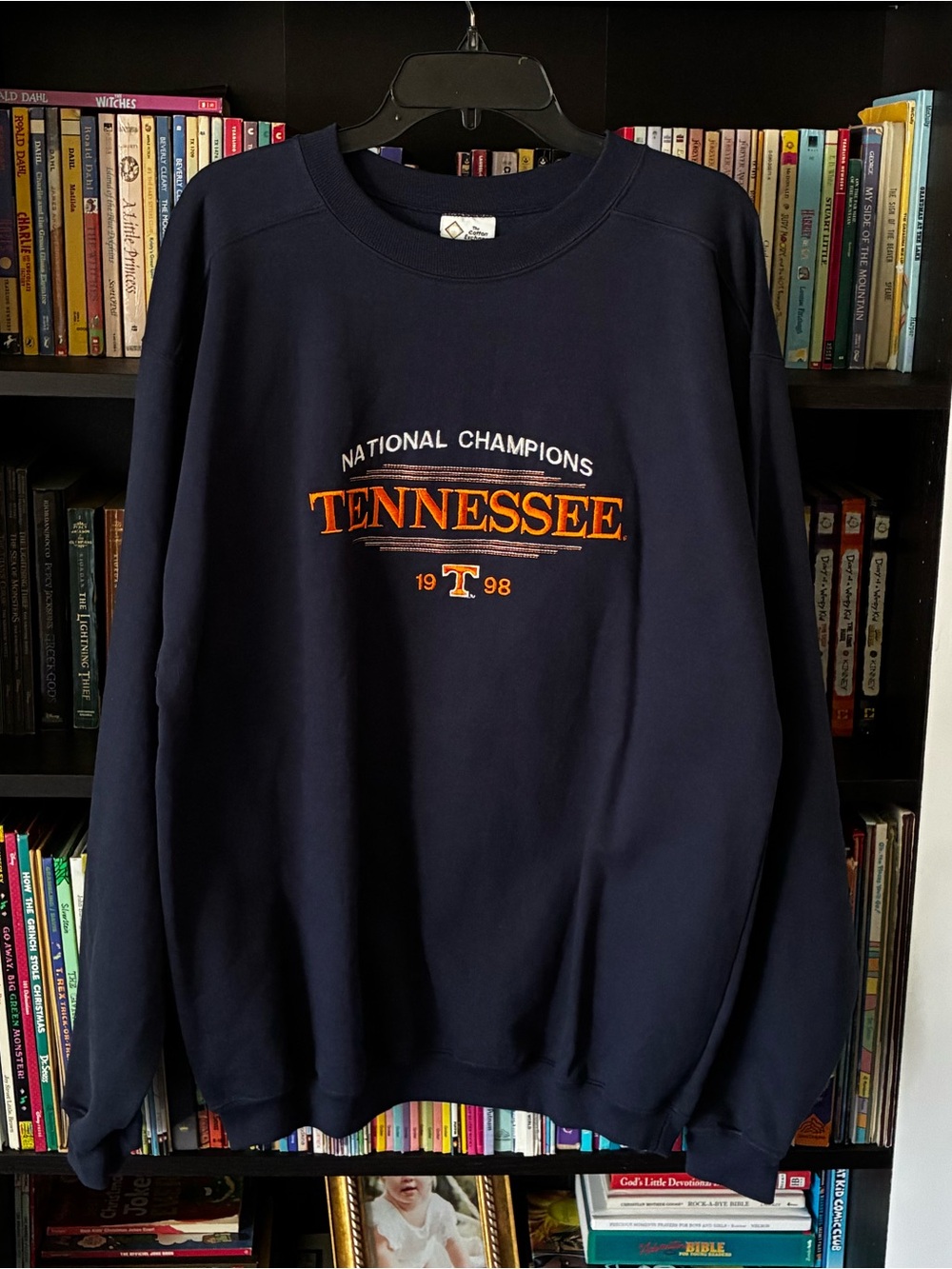 Vintage Tennessee Volunteers National Champions Navy Crewneck Sweatshirt L 1998